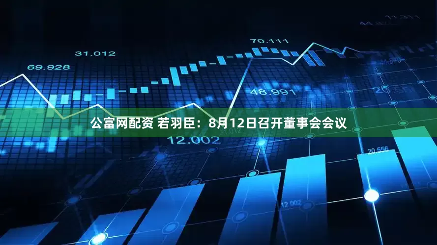 公富网配资 若羽臣：8月12日召开董事会会议